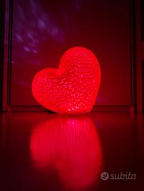 Lampada Cuore Rosso 22cm x 23cm