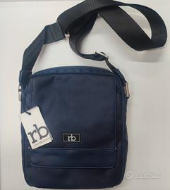 RB tracolla uomo in tessuto sinteticolore blu navy