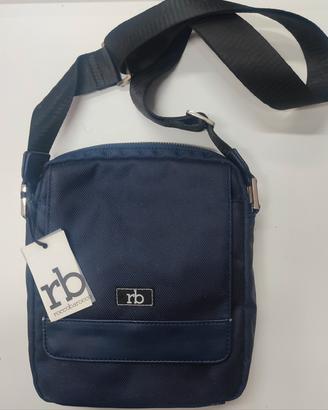 RB tracolla uomo in tessuto sinteticolore blu navy