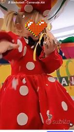 Vestito di carnevale minnie sartoriale 3 anni