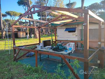 gazebo in legno 4x4