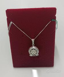 Collana argento con pendente campana e cammeo
