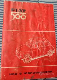 LIBRETTO USO E MANUTENZIONE FIAT 500 EPOCA 23ª ed