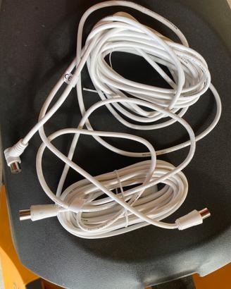 Due cavi x antenna TV da 5 m luno