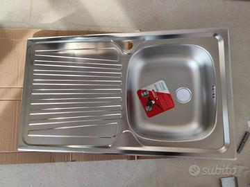 Lavello nuovo in acciaio inox 86x50 sgocciolatoio