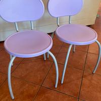 Sedie Lilla in metallo e plastica