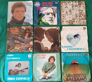Lotto 9 Vinili 45 giri Musica Italiana Anni 70/80