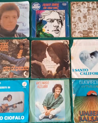 Lotto 9 Vinili 45 giri Musica Italiana Anni 70/80
