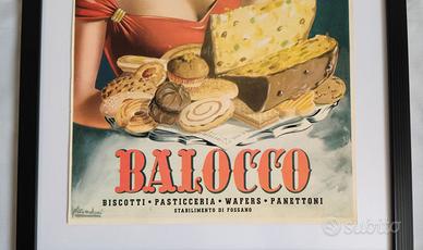 quadro vecchia pubblicità panettone Balocco 
