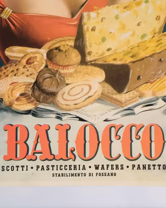 quadro vecchia pubblicità panettone Balocco 