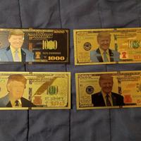 SERIE TRUMP U.S.A. 4 PZ LAMINA D'ORO COLORATA