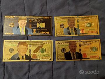 SERIE TRUMP U.S.A. 4 PZ LAMINA D'ORO COLORATA