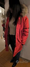 Woolrich Parka rosso donna taglia S 