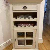 Mobile portavini con vetrina bianco