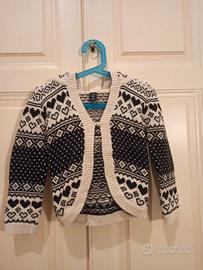 🖤 Cardigan con Cappuccio - Fantasia Nordica 4 Y