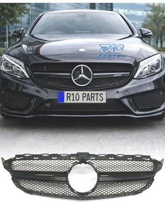 GRIGLIA MERCEDES W205 14-18 LOOK AMG C63 NERO LUCI