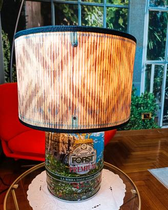 Lampada Artigianale da Tavolo - Base Fustino Birra