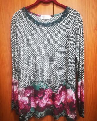 Maglia donna manica lunga fantasia