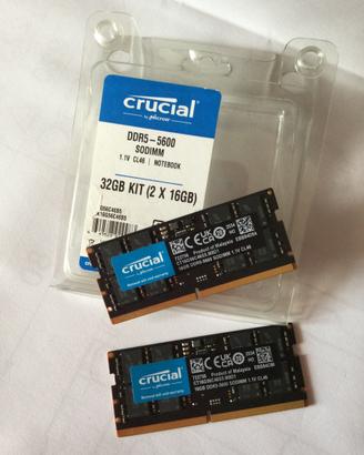 Crucial RAM 32GB Kit (2x16GB) DDR5 5600MHz