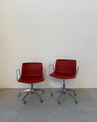Sedia Arper da ufficio Rossa