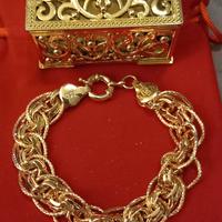 Bracciale maglia Bizantina Placcato ORO18K cm20
