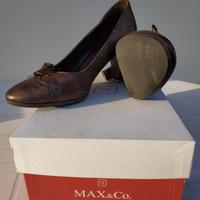Décolleté Max&Co. marroni in pelle – tg 37
