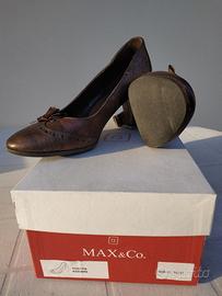 Décolleté Max&Co. marroni in pelle – tg 37
