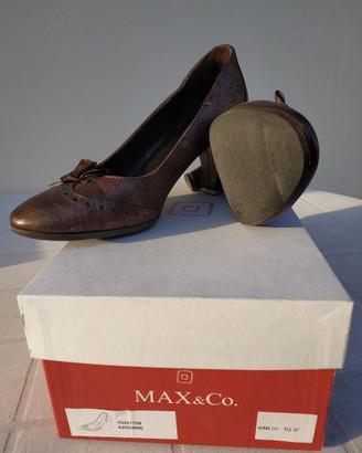 Décolleté Max&Co. marroni in pelle – tg 37