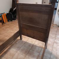 letto singolo in legno massello arte povera 