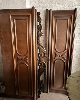 Spalliera letto matrimoniale anni '70
