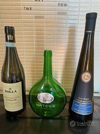 3 bottiglie vino vuote