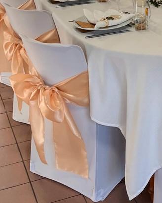 10 fiocchi per sedie colore champagne 