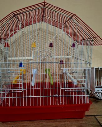 Gabbietta per volatili accessoriata con nido