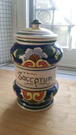 Vaso saccarum vintage farmacia dipinto a mano