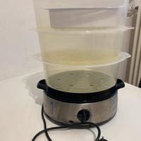 Vaporiera elettrica in acciaio inox con timer 9L