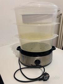 Vaporiera elettrica in acciaio inox con timer 9L