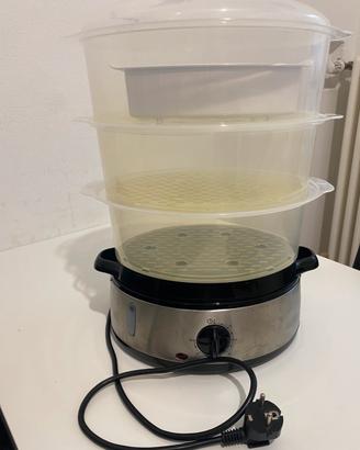 Vaporiera elettrica in acciaio inox con timer 9L