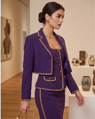 Completo sartoriale tg 42 colore viola