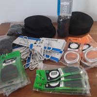 Prodotti merceria sigillati in blocco. Nuovi