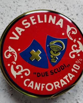 Scatola di latta d’epoca Marco Viti “2 scudi”