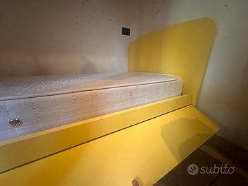 Letto singolo con cassetto e doppia rete e materas
