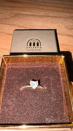 Anello Solitario Cuore Pandora in Argento 925 M.18