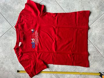 Maglietta T-shirt Adidas rossa 12-13 anni