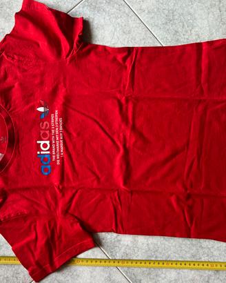 Maglietta T-shirt Adidas rossa 12-13 anni