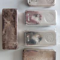 Lingotti argento puro Mario Villa, Argor, MP