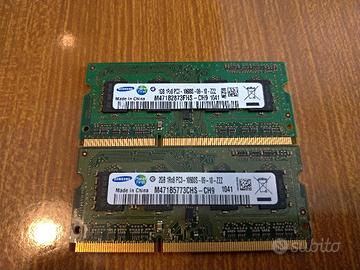 Memoria 3GB (2+1) SO-DIMM DDR3 PC10600S