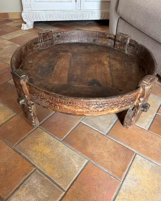 Tavolo da macina indiano vintage