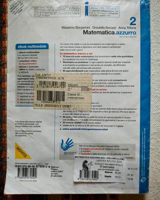 ISBN 978880887959 Matematica azzurro usato