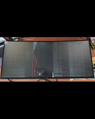 Monitor 34'' Dell Pro Plus P3425WE display crepato