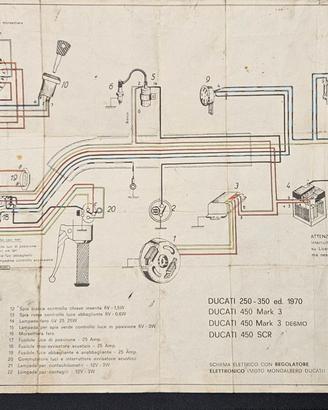 Originale impianto elettrico Ducati anni 1970